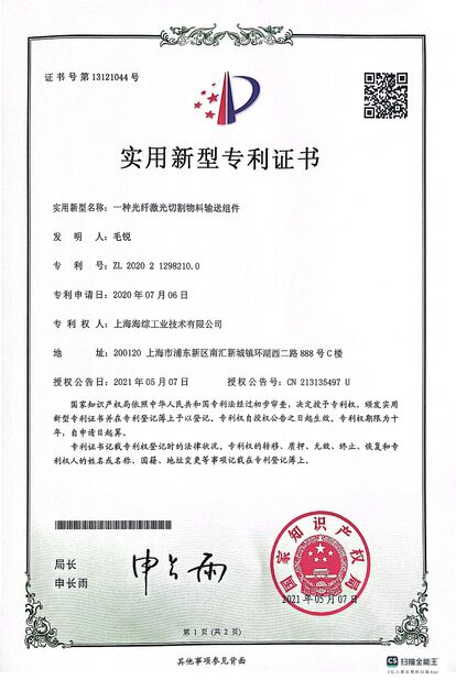 Çin Hyzont(Shanghai) Industrial Technologies Co.,Ltd. Sertifikalar